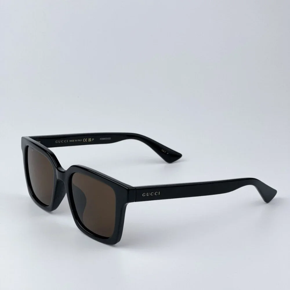 Gucci GG1582SK 004 BRAND NEW Sunglasses Black Brown Polarized Cat Eye Unisex